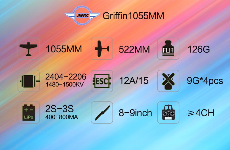 JWRC-Griffin-1055mm-Spannweite-Balsa-Holz-RC-Flugzeug-Gleiter-Trainer-Bausatz-1891376-1